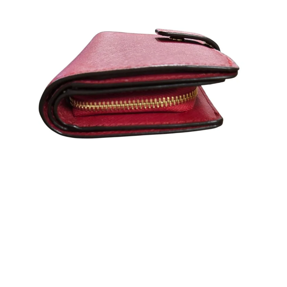 Michael Kors Jet Set Bifold Wallet Zippered Coin Leather Excellent Condition